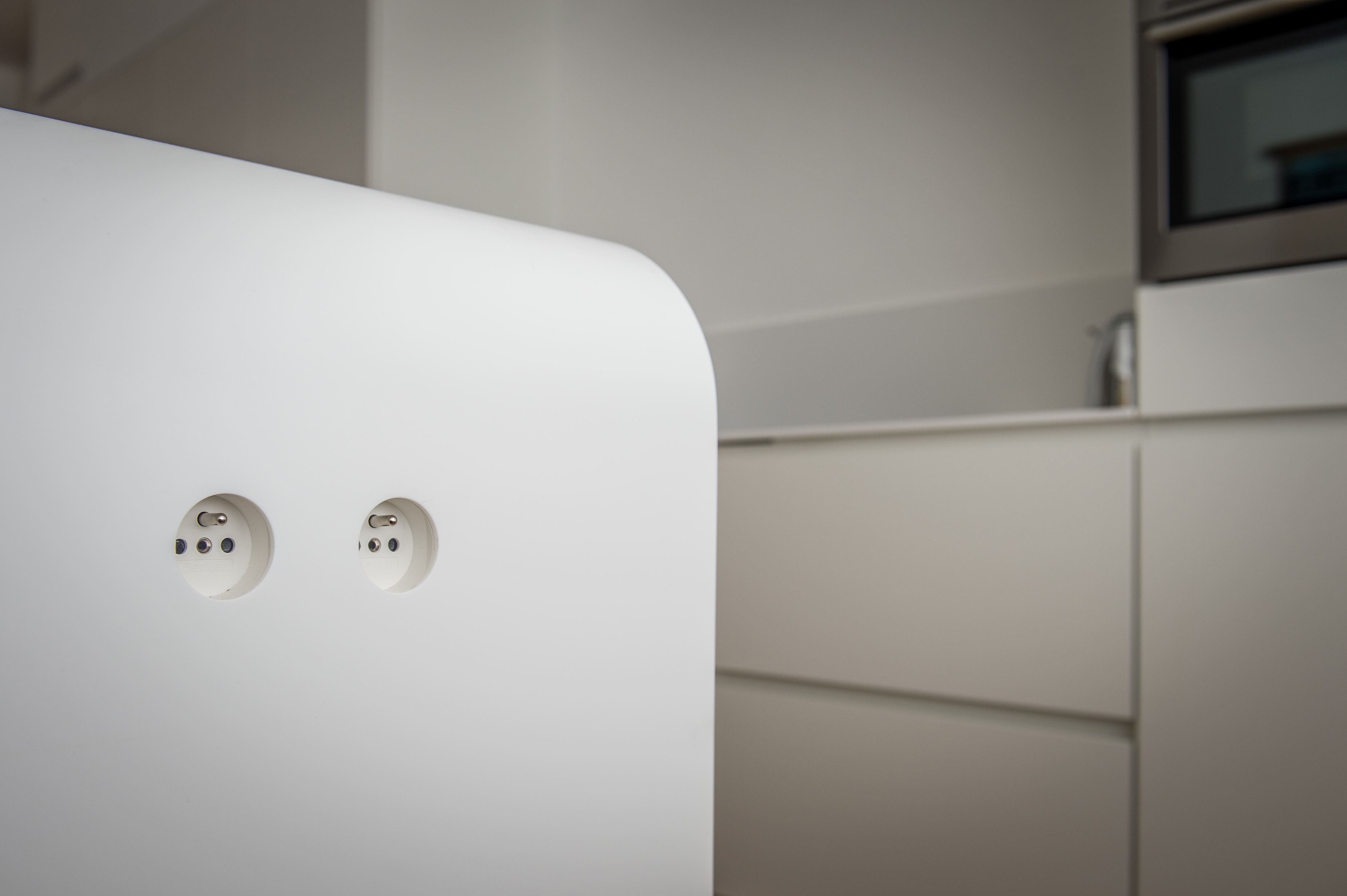 naadloze corian gebogen hoeken